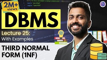 Lec-25: Third Normal Form in dbms with examples in Hindi | Normalization