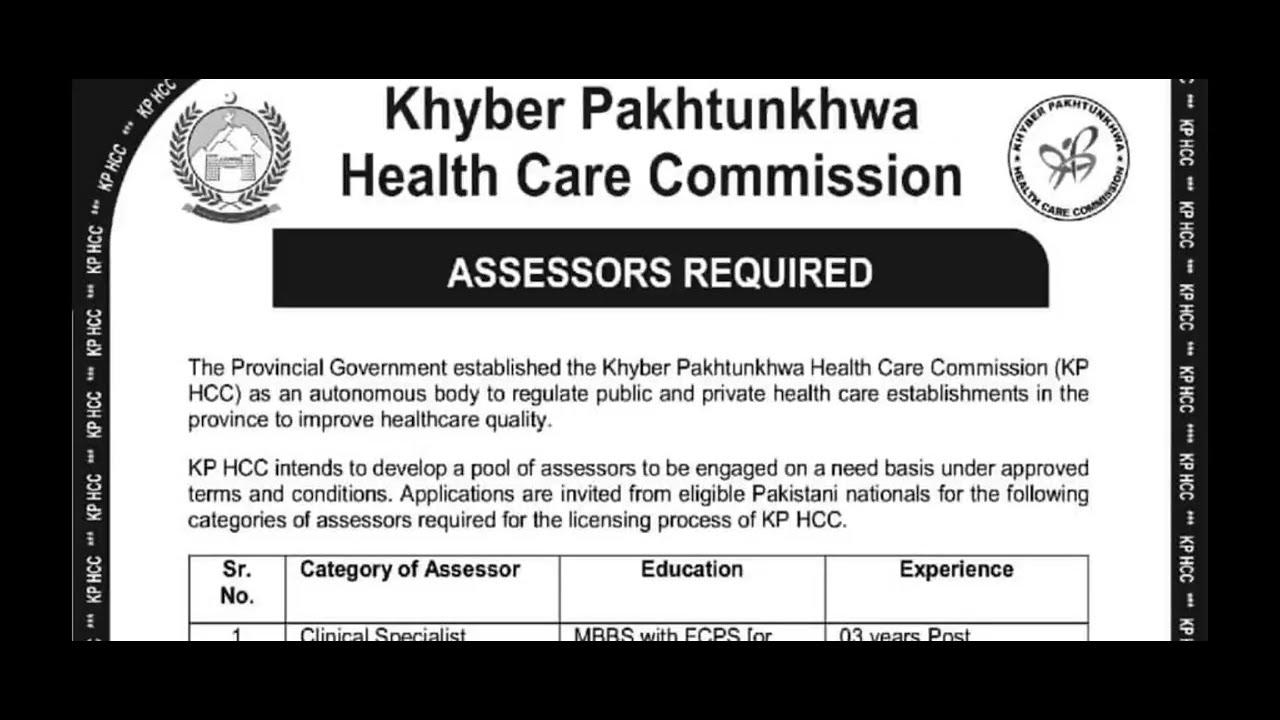 Khayber Pakhtunkhwa Health Care Commission latest jobs 2024 | kpk health care jobs 2024 | VocatioHub