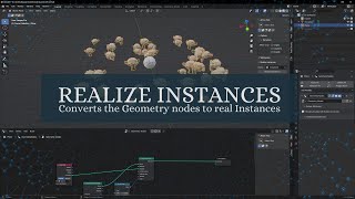 Blender's Geometry Nodes - Realize Instances to individual objects with UVS