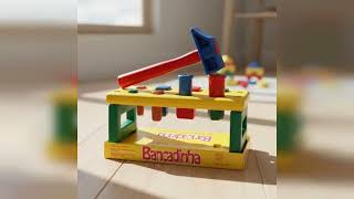 Resenha: Brinquedo Educativo Para Bebês Bancadinha Com Martelinho Multicolorido