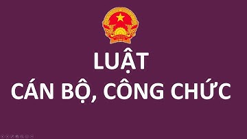[Bản full - Đọc luật] Luật cán bộ, công chức năm 2008, sửa đổi bổ sung năm 2019, Văn bản hợp nhất