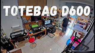 Cara Press Sablon DTF di Tas Totebag D600