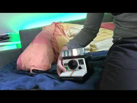 Polaroid 1000 mit SYLVANIA Flash Bar / Blitz | Sofortbildkamera Instant Kamera