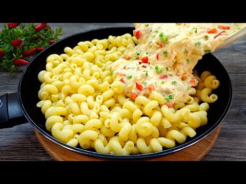 Pasta with eggs is better than meat in this easy way! Simple and delicious breakfast dinner recipe