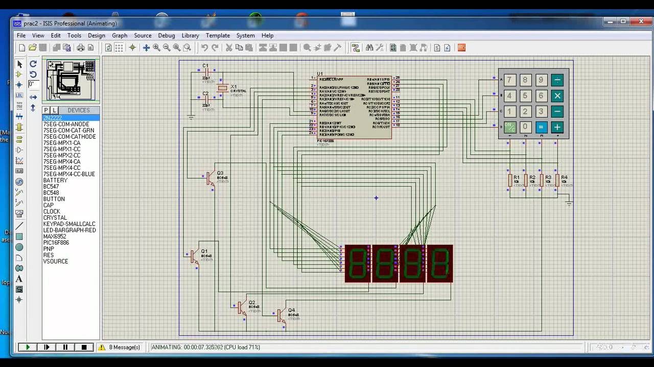 multiplexion teclado matricial y 4 displays - YouTube