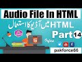 HTML5 Tutorials For Beginners Urdu / Hindi Part 14 How To Use Audio File In HTML5 Tutorials In Urdu