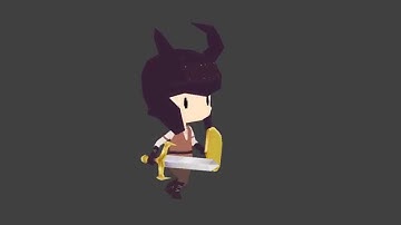 Blender3D Low Poly Game Model Attack Animation