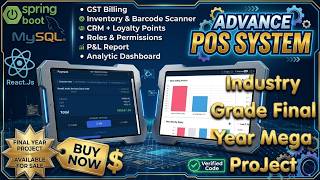 Complete POS Billing Softwar | GST Billing + Inventory + CRM | React + Spring Boot + MySql