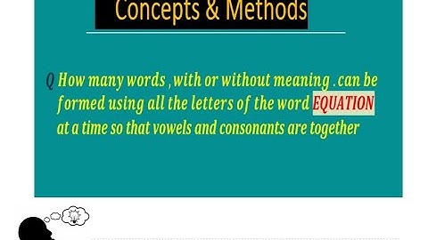 How many words with or without meaning can be formed using all the letters of the word equation at a