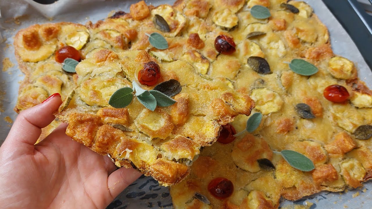 SCHIACCIATA o CROCCANTELLA ?con zucchine e pomodorini del mio orto | ricettina facile
