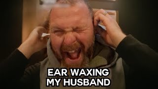 Waxing My Husbands Ears 😂 | OKAY REALLY