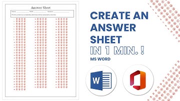 Create a Word Answer Sheet in 60 Seconds (MS Word 2025 Tutorial)