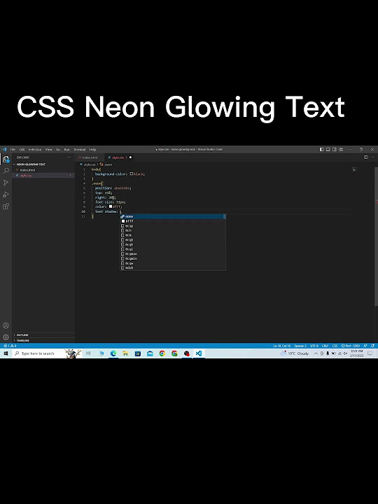 How To Make CSS Neon Glowing Effect #youtube #youtubeshorts #ytshorts # ...