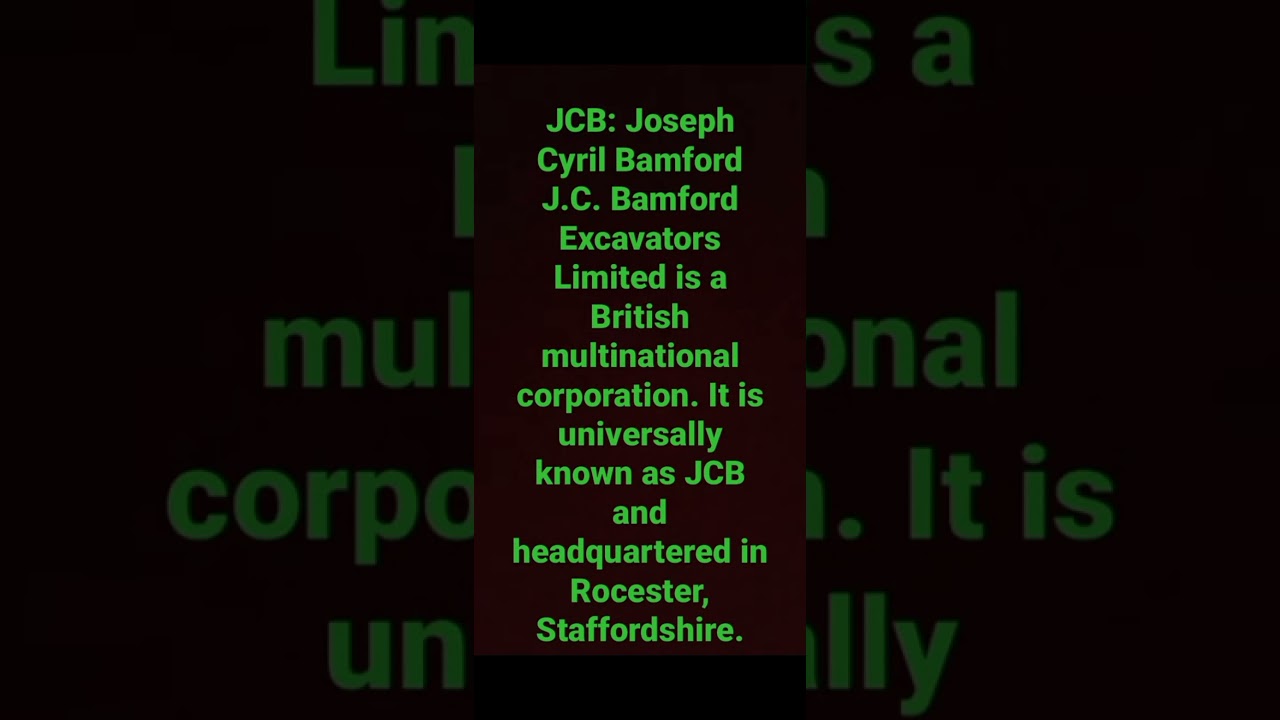 JCB Full Form YouTube jcb-full-form-youtube