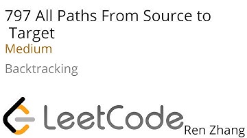Leetcode 797 All Paths From Source to Target