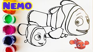Learn to draw Finding Nemo coloring pages for kids