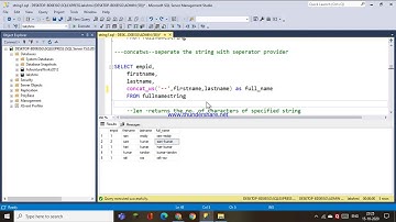 64.STRING FUNCTIONS CONCAT() ,CONCAT_WS(),LEN IN SQL - HINDI