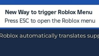 How to fix 'new way to trigger Roblox Menu'