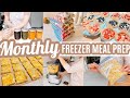 EASY MONTHLY FREEZER MEAL PREP RECIPES COOK WITH ME LARGE FAMILY MEALS WHATS FOR DINNER