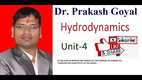 M.Sc. (Previous) UNIT-4 EQUATION OF CONTINUITY BY Dr. P.C. GOYAL L-2
