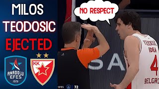 Milos Teodosic ejected | Anadolu Efes - Crvena Zvezda | Euroleague 2023-24