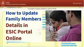 How to Update Family Members Details in ESIC Portal Online