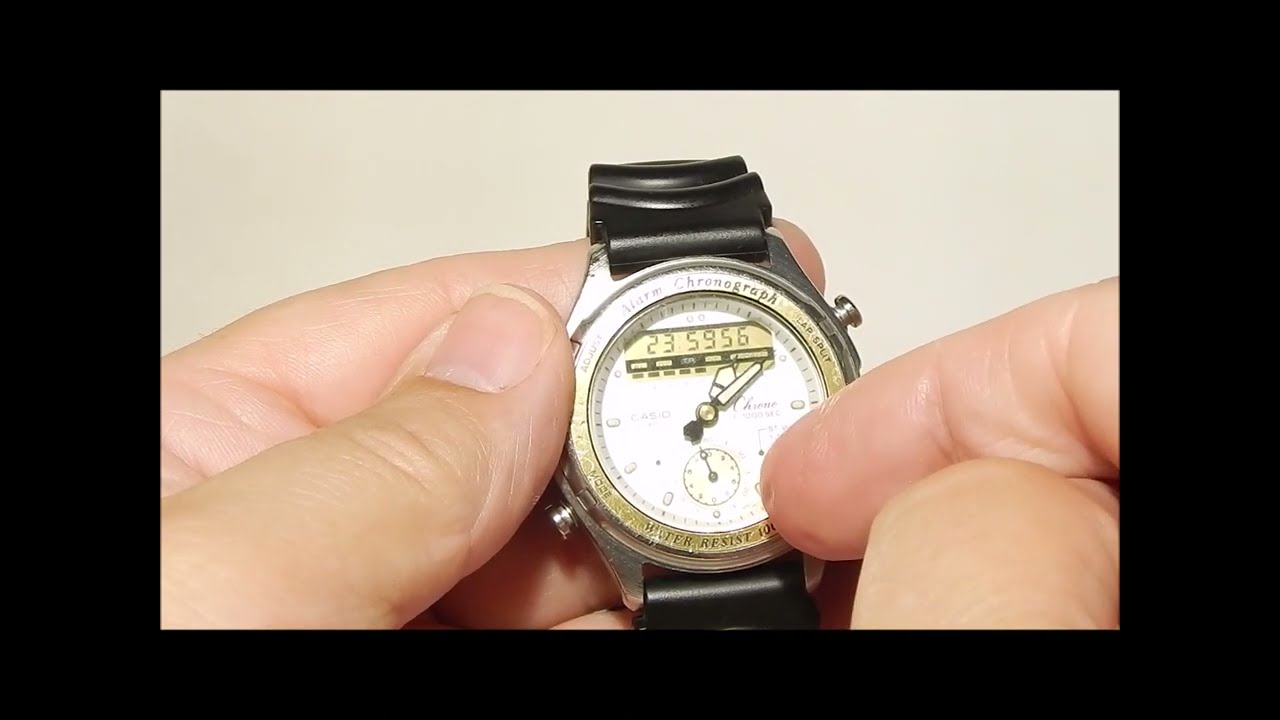 CASIO AW 600 Chrono Ana Digi watch and how to set - YouTube