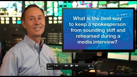How to keep a spokesperson from sounding stiff and...