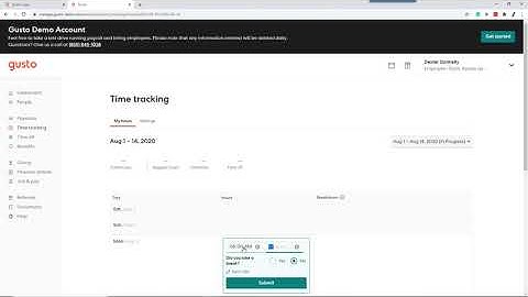 Gusto Payroll Time Tracking - How to record time using Gusto