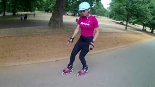How to skate 'The Stroll' dance step (continuous forward cross unders) on inline skates