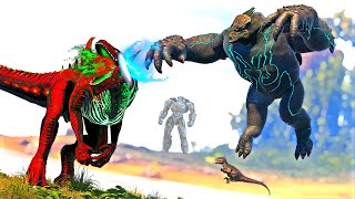 Fui Treinar Os Bebês Leatherback E Quase Fomos Comidos Pelo Godzilla! Papai Indoraptor - ARK Dinos