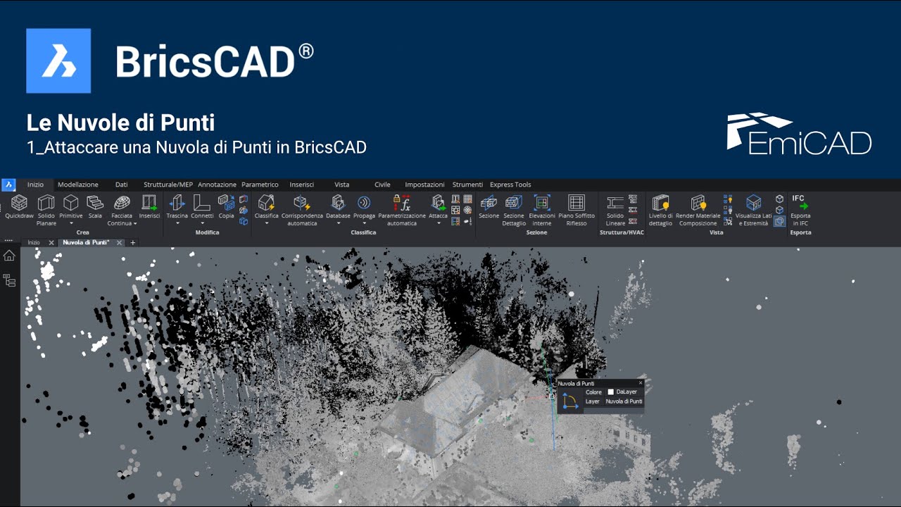 1-A: Come importare le Nuvole di Punti in BricsCAD