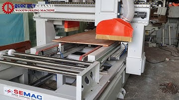 Chạy test máy cắt 4 cạnh của cánh cửa I Máy cưa cắt 4 cạnh biên #Semac