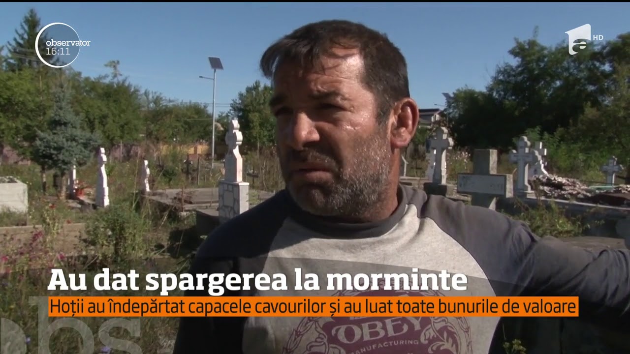 Hoţii au dat atacul la morminte într-un sat din Dâmboviţa! Au spart cavourile cu ranga şi au lu