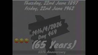 DO2026| 469 (65 Years on Friday, 22nd June 1962)