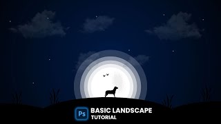 Easy landscape drawing tutorial on #photoshop 2024 for beginners. Adobe Photoshop