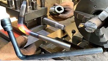 Made Heavy L-Square Socket Drive Handle On Lathe Machine.You Can It Very Easily.