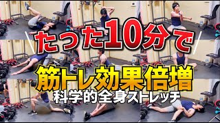 【2022年版たった週3回10分】で筋トレの効果を倍増させる全身ストレッチ【科学的最効率】