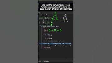 Leetcode 617 - Merge Two Binary Trees #coding questions in #python #shorts