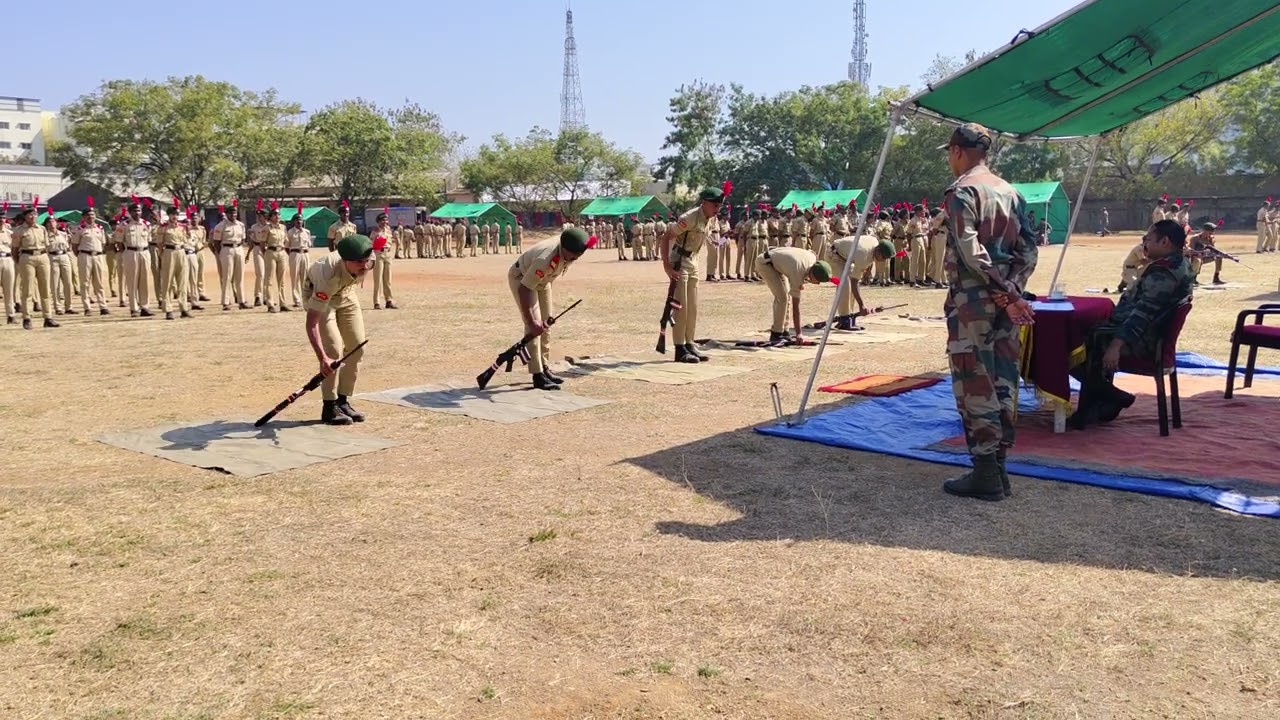 NCC C -Cert Cadets DST WEAPON DRILL at L.B College Warangal -2 TTWRDC MARIPEDA 