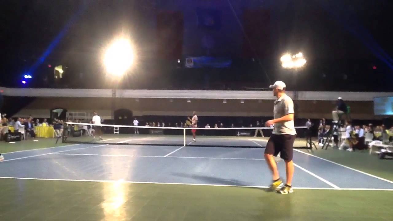 Andy Roddick & John Isner Doubles 2013 Exhibition YouTube