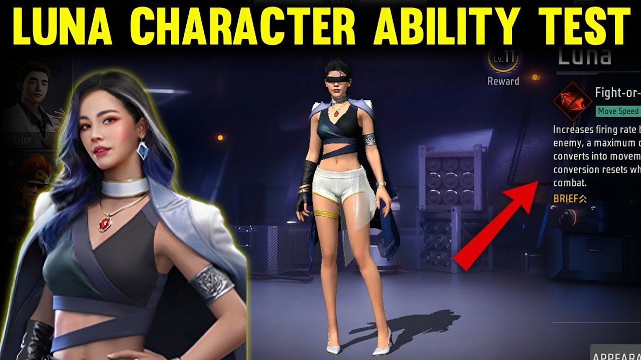 Luna Character Ability Test | Free Fire Luna Character Ability | Luna Ability In Free Fire 