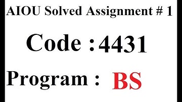 AIOU Code 4431 Solved Assignment No 1 Spring 2024 | Baloch Academy