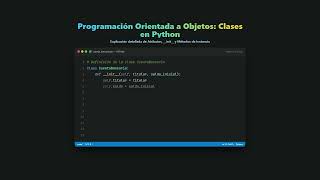 Programación Orientada a Objetos: Clases en Python #Shorts