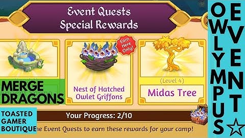 Merge Dragons Owlympus Event • Event Quests Special Rewards ☆☆☆