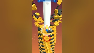 stack ball 👑 level 143 // #shorts #shortfeed #satisfying