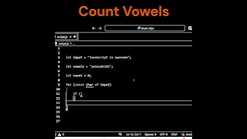 Count Vowels in a String using JavaScript  #shorts #reels #coding #trending #javascript #viral #new