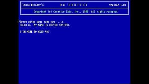 Loudest parity error ever... [DR SBAITSO IS SO CLOSE TO THE PARITY AND THIS VIDEO IS OUTDATED]