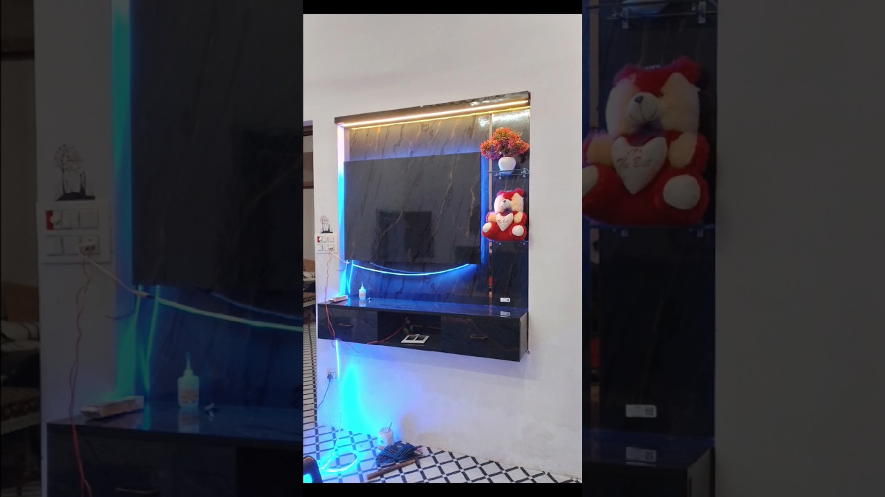 Led panel for small bedroom | tv unit design