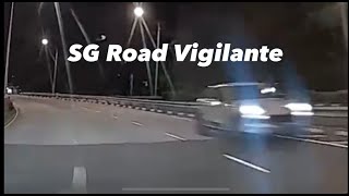 21feb2024 Bartley Road towards Braddell Road . White Porsche driving against traffic flow.